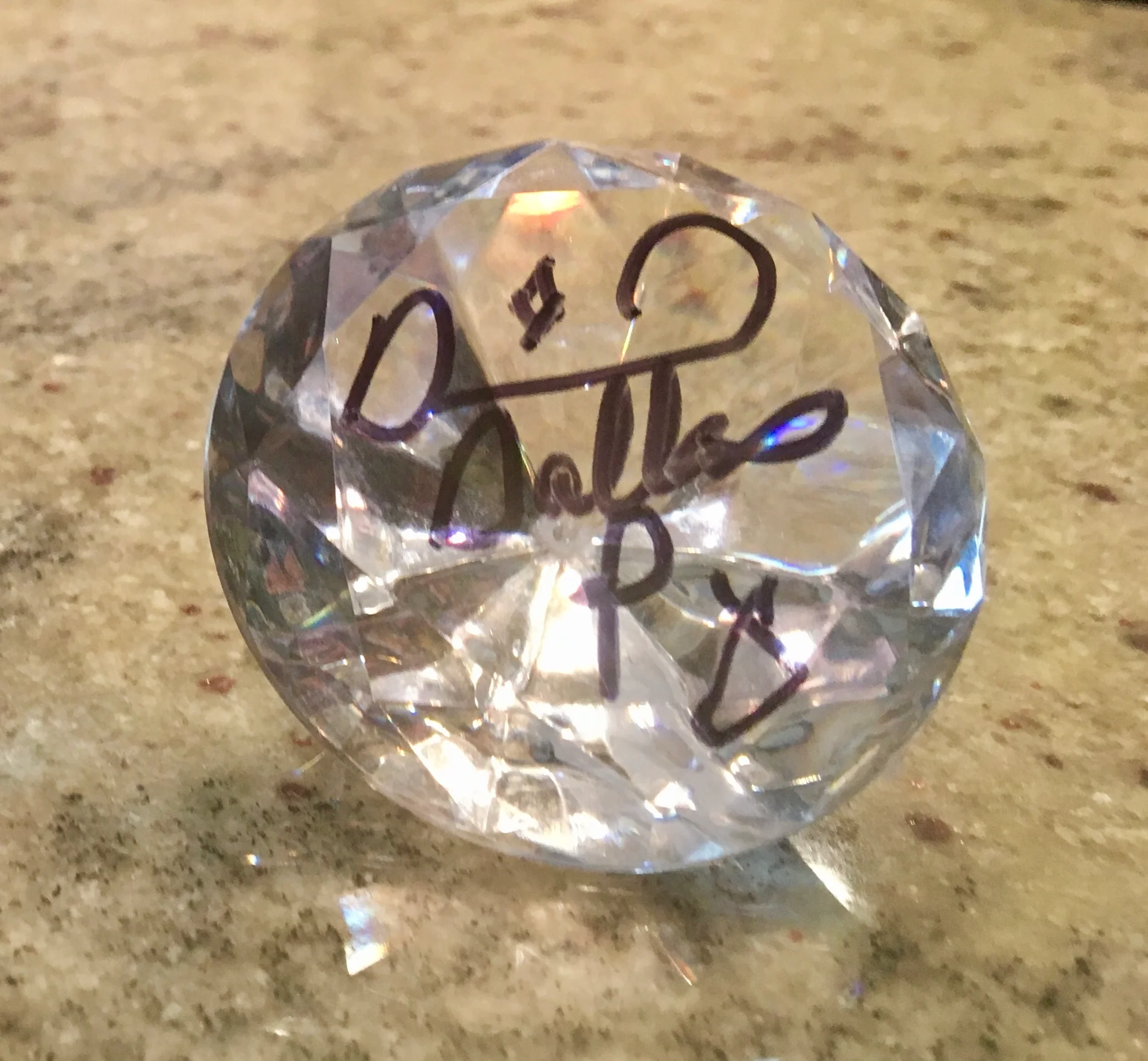Acrylic diamond autographed by Diamond Dallas Page - Image 3