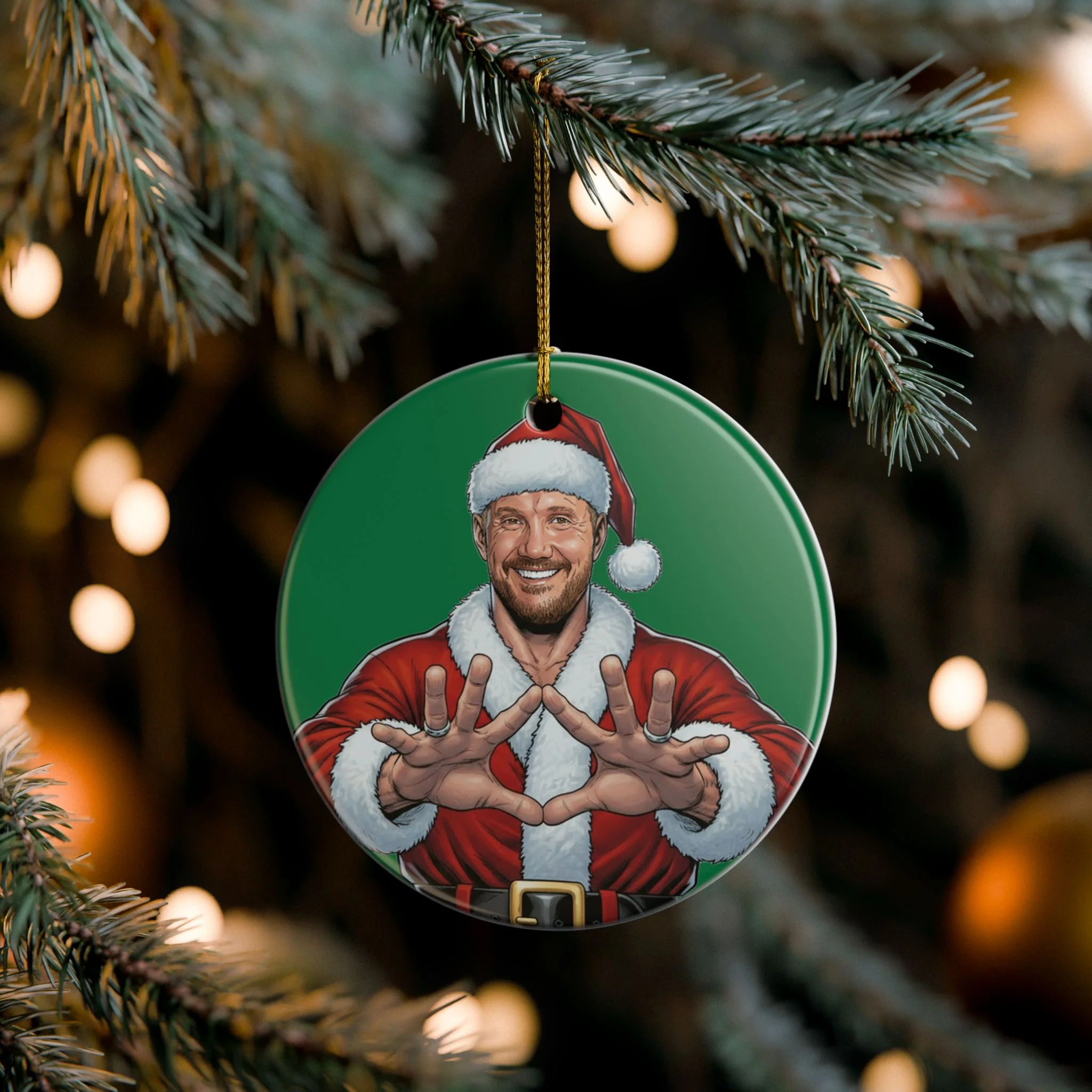 DDP Santa Ceramic Ornament (on demand printing) - Image 2