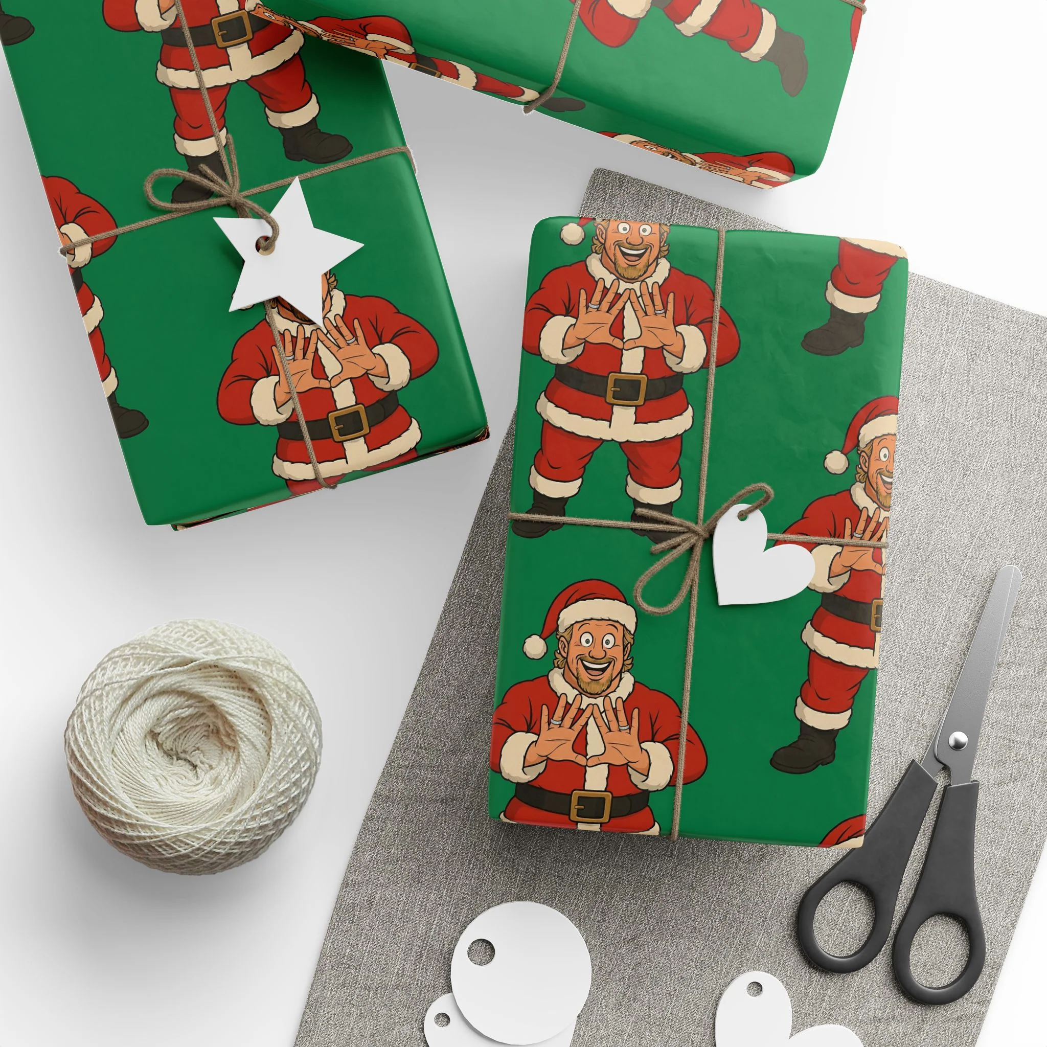 DDP Santa Pattern Gift Wrap (on demand printing) - Image 5