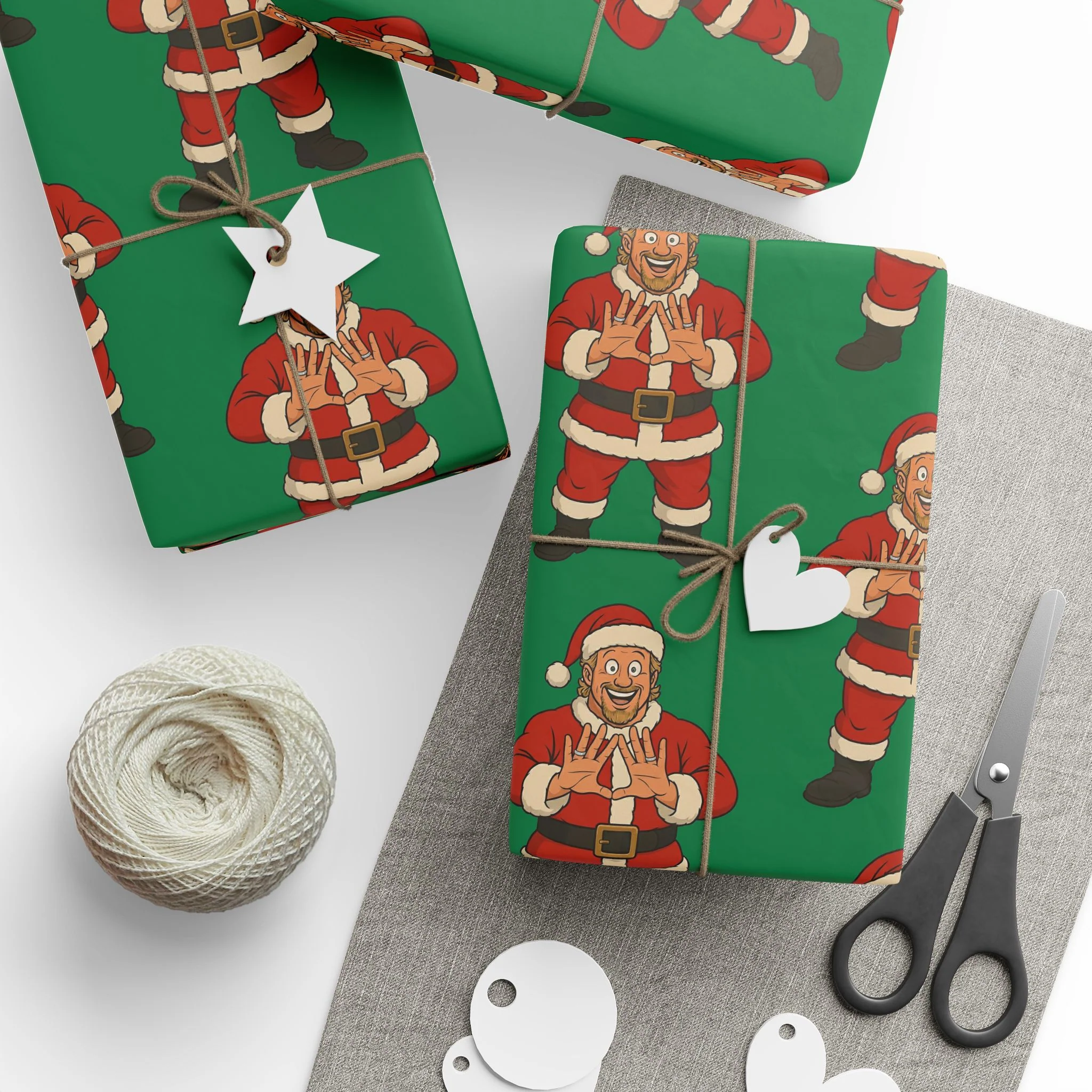 DDP Santa Pattern Gift Wrap (on demand printing) - Image 8