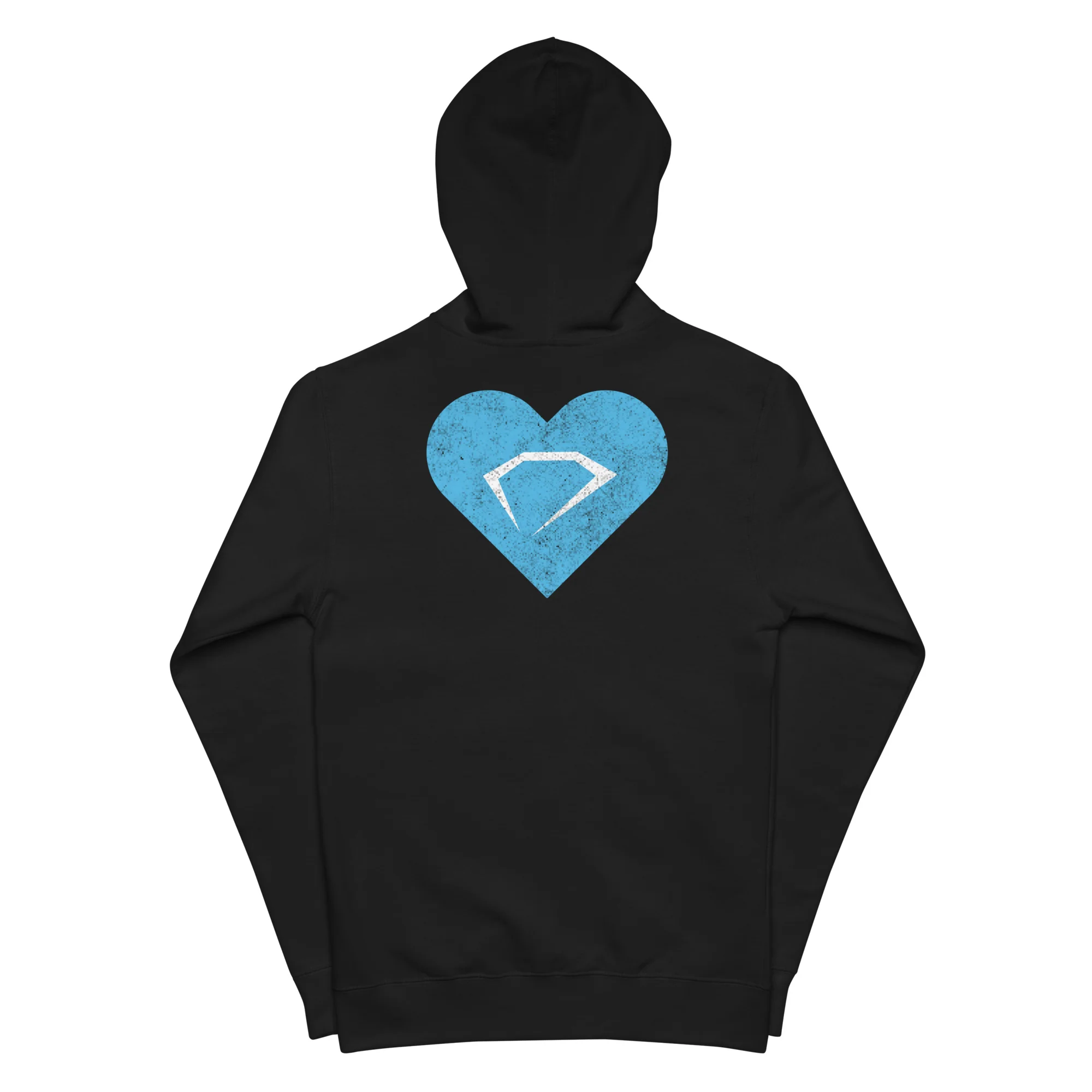 DDPY Heart Unisex fleece zip up hoodie (On Demand Printing)