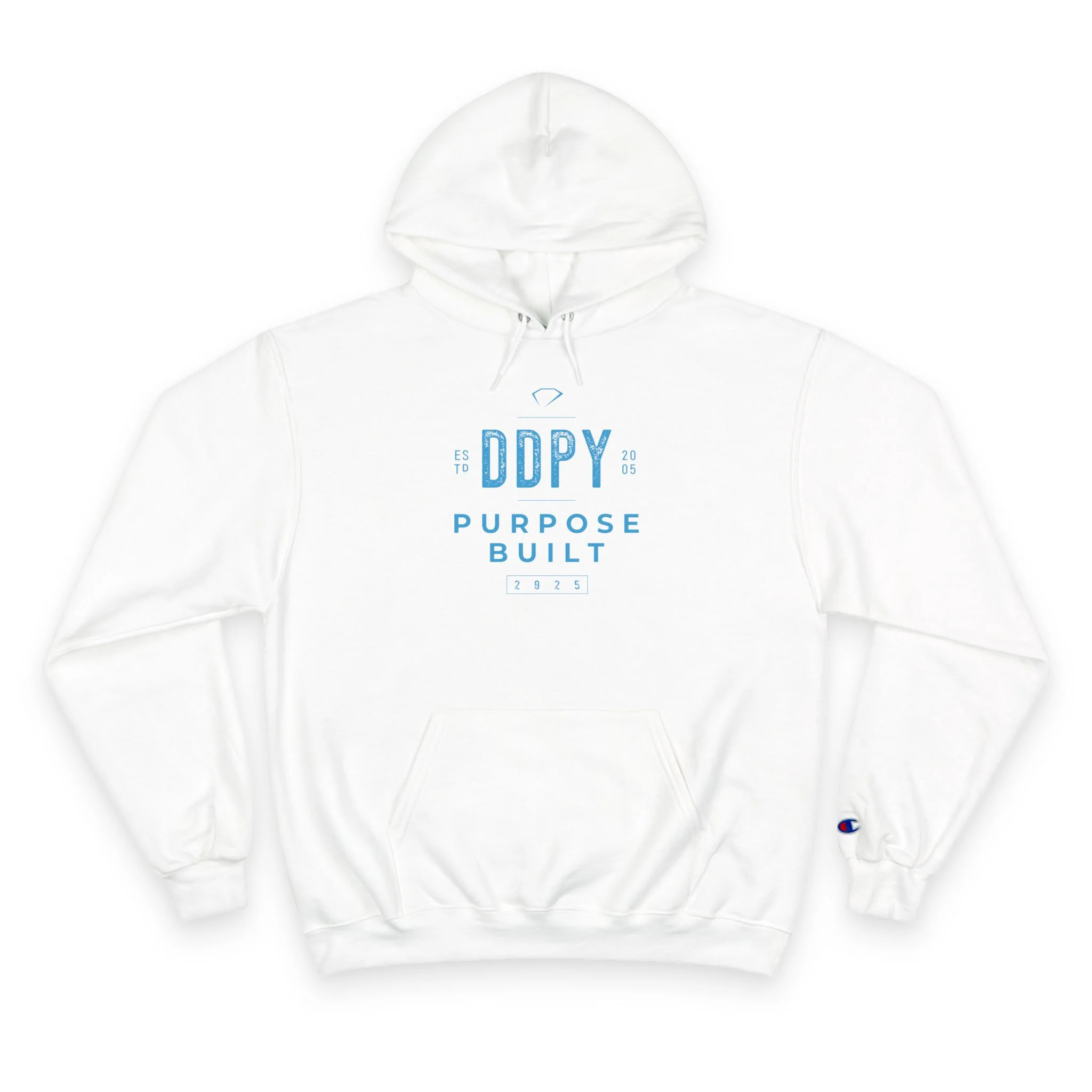“DDPY Purpose Built” Champion Hoodie (on demand printing) - Image 2
