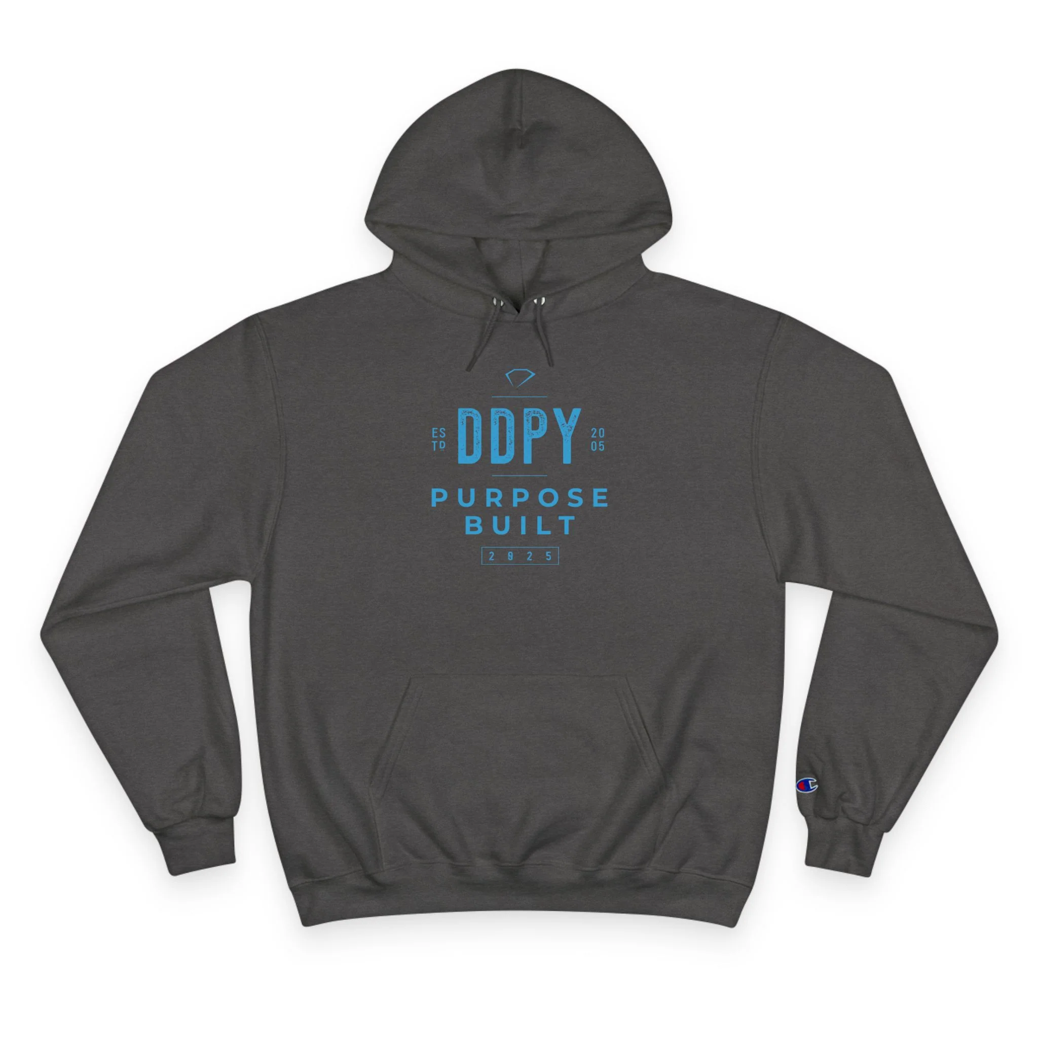 “DDPY Purpose Built” Champion Hoodie (on demand printing) - Image 4