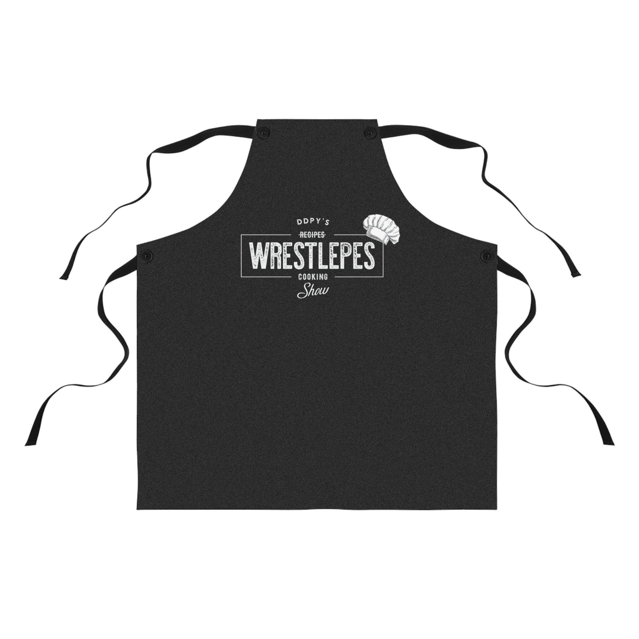 “DDPY’s Wrestlepes Cooking Show” Retro Chef Apron (on demand printing)