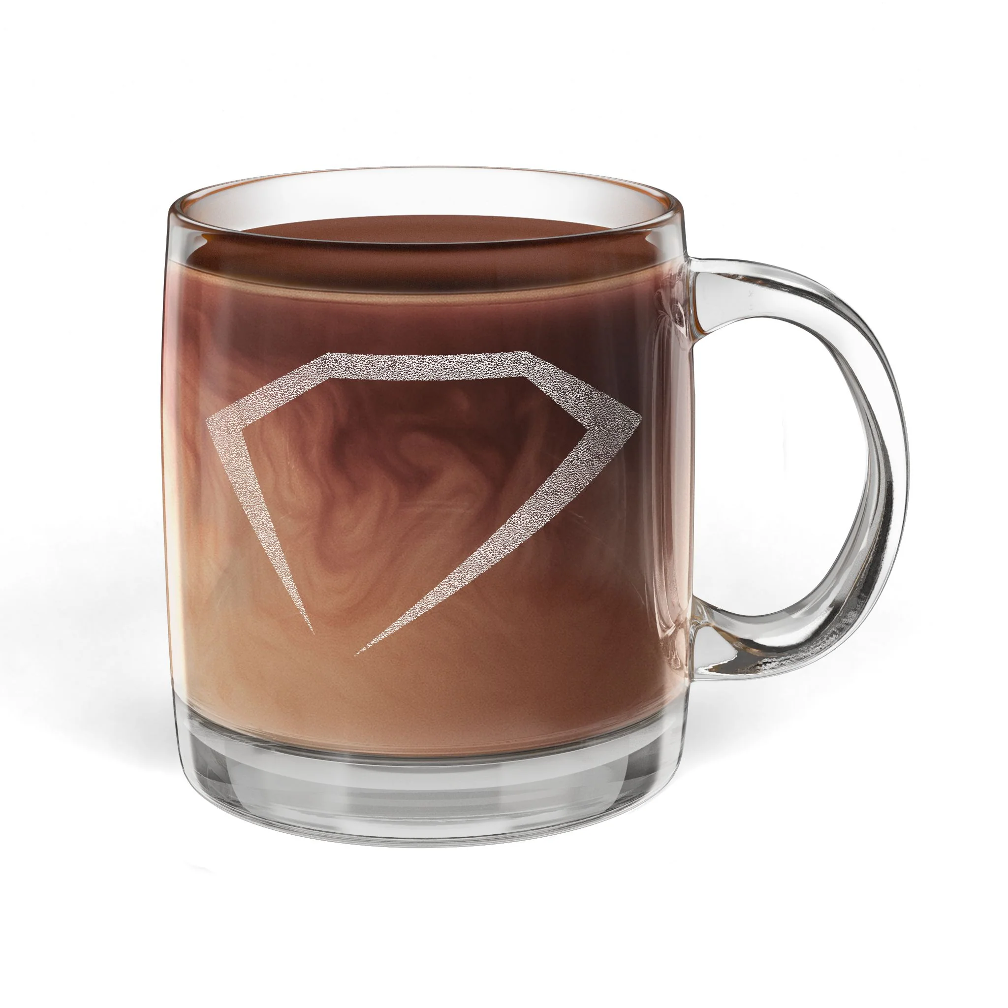 Diamond Engraved Glass Coffee Mug 12.25oz (on demand printing)
