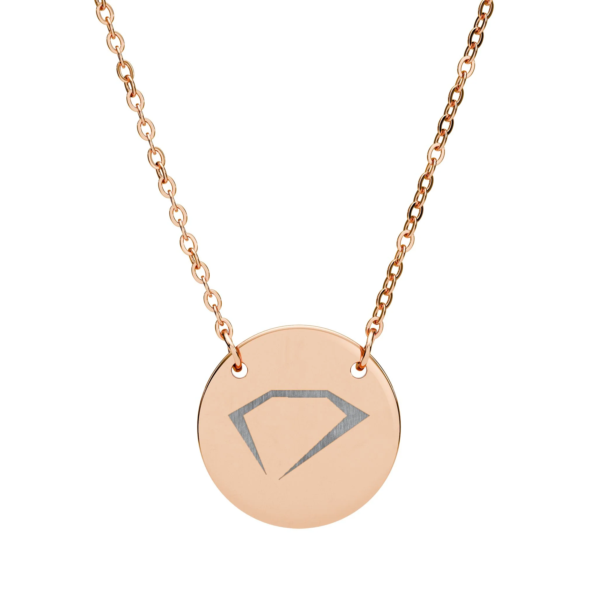 Engraved Diamond Circle Necklace (on demand printing) - Image 2
