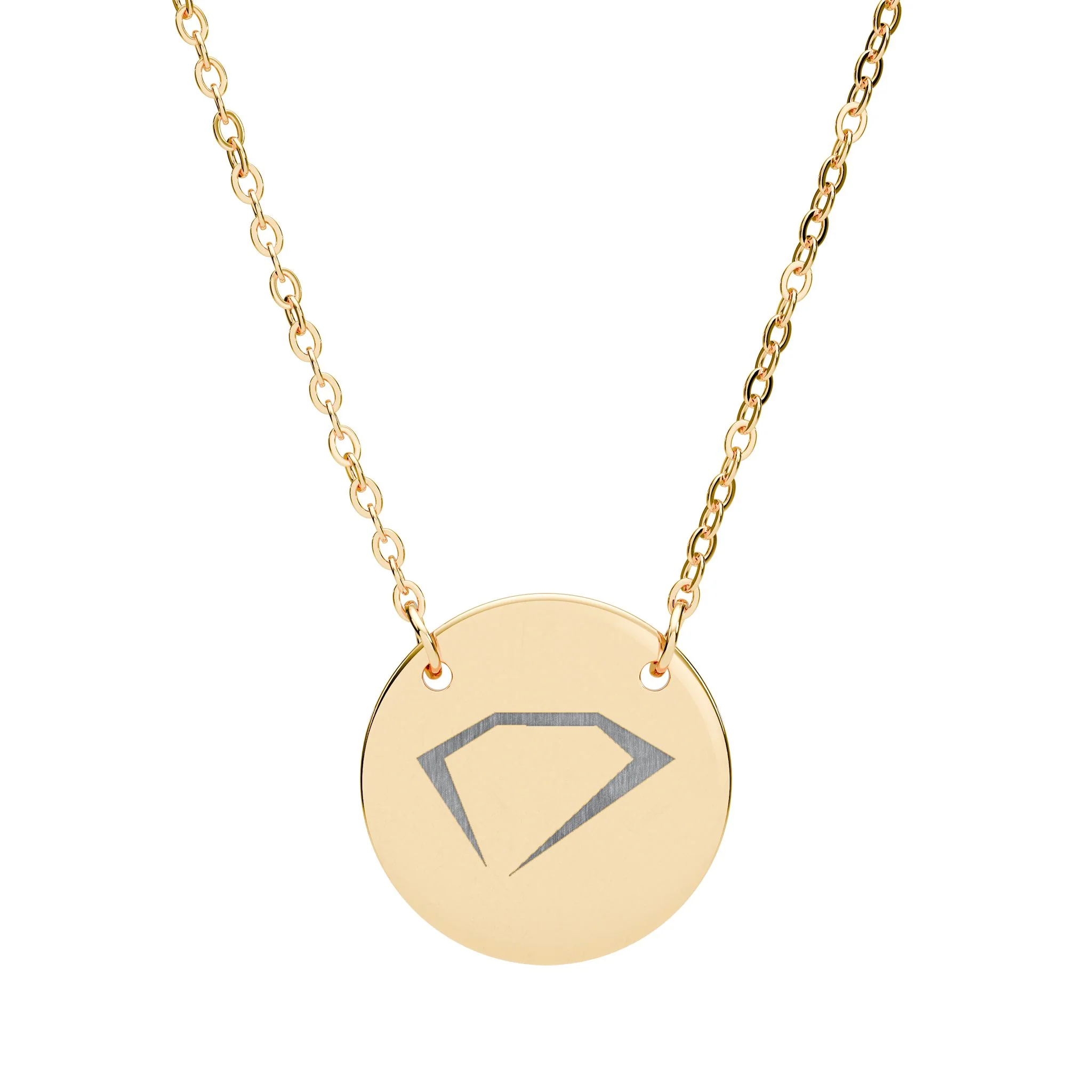 Engraved Diamond Circle Necklace (on demand printing) - Image 3