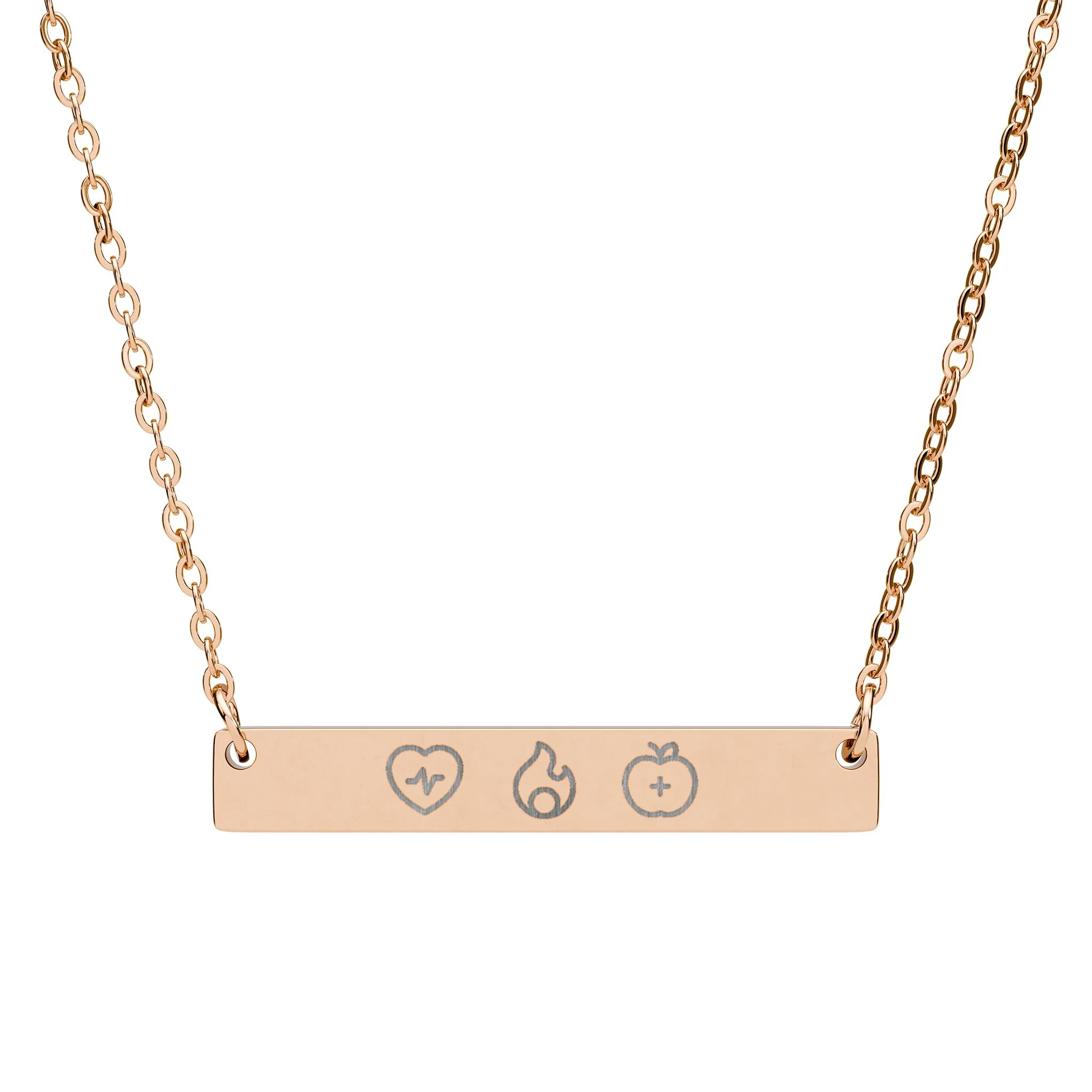 Fitness, Mindset, Nutrition Horizontal Bar Necklace (on demand printing) - Image 2