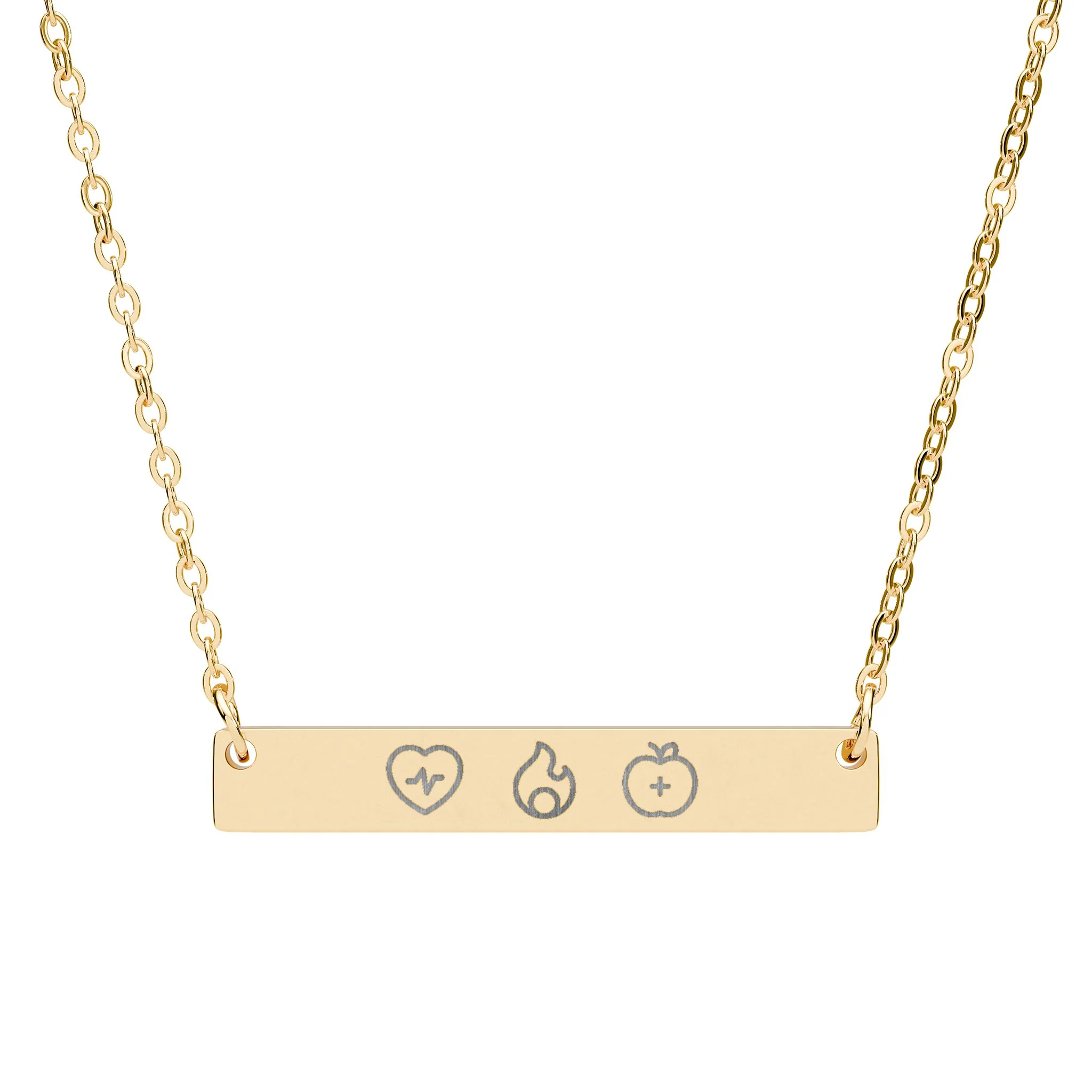 Fitness, Mindset, Nutrition Horizontal Bar Necklace (on demand printing) - Image 3