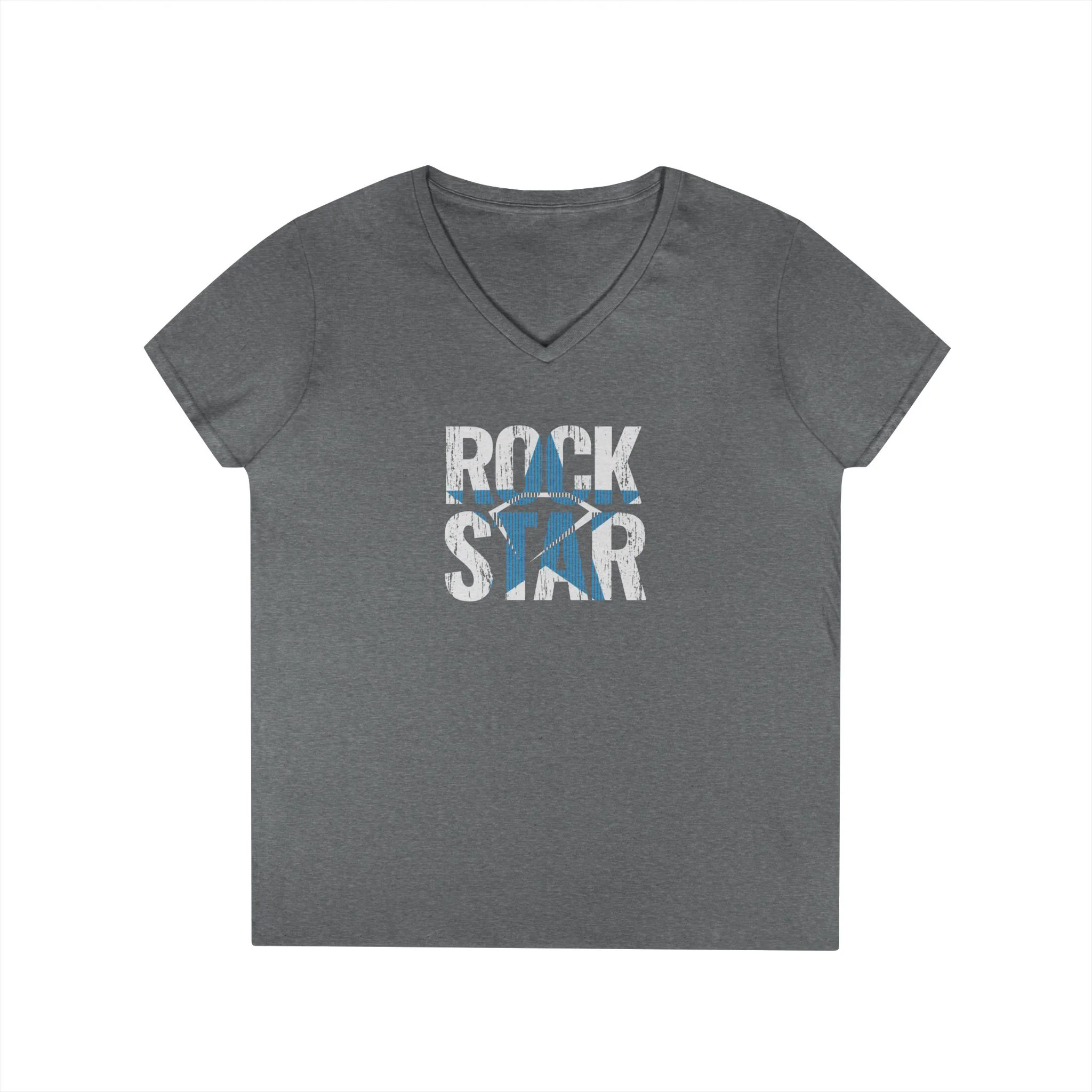 Rock Star Ladies' V-Neck T-Shirt - Image 2