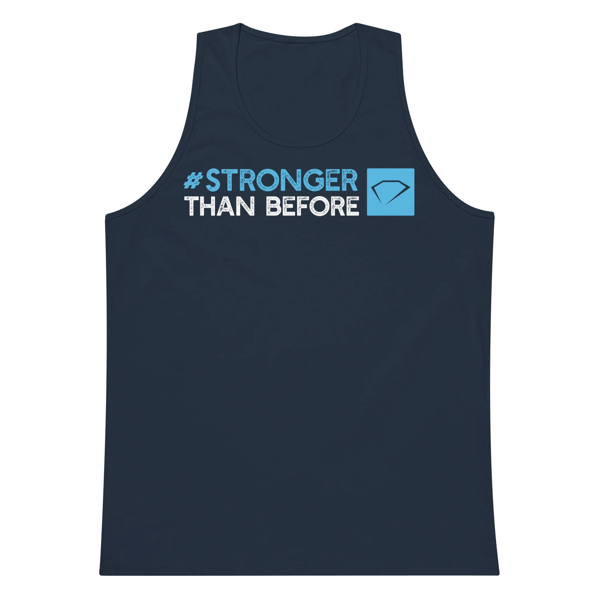 #Stronger Than Before Men’s premium tank top (On Demand Printing) - Image 7