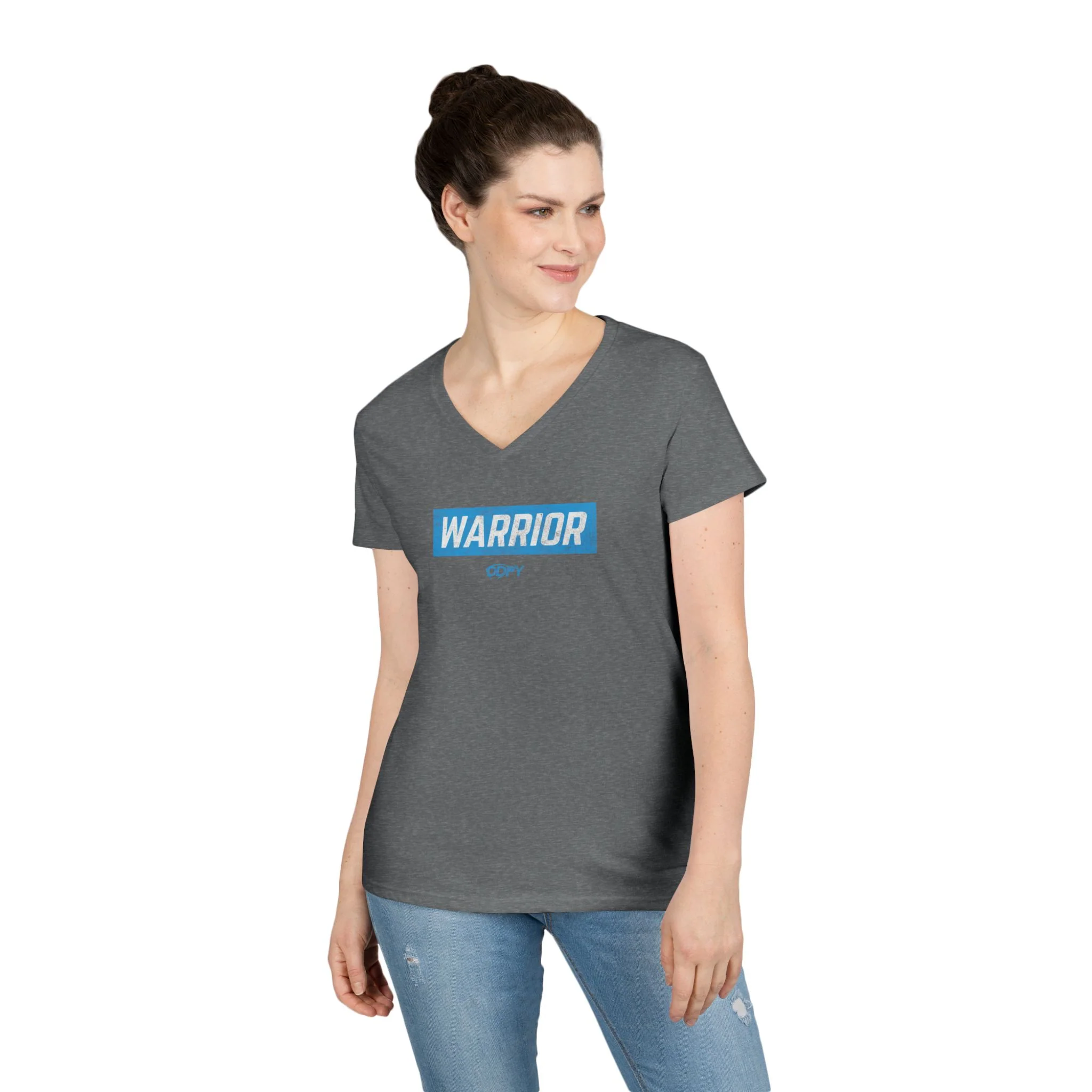 Warrior Ladies V-Neck T-Shirt (on demand printing) - Image 10