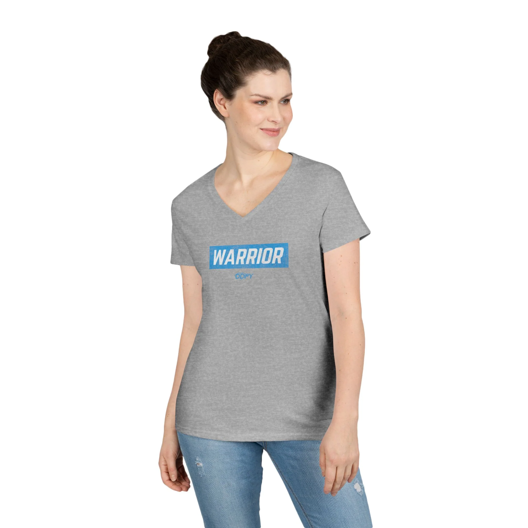 Warrior Ladies V-Neck T-Shirt (on demand printing) - Image 9